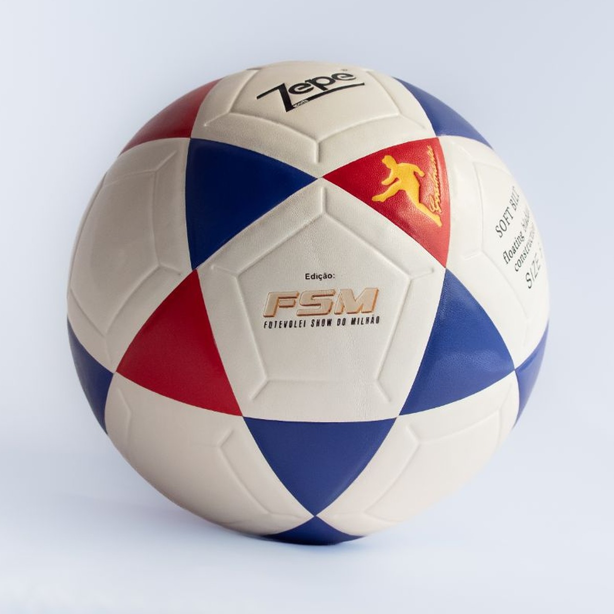 Bola Zepe Futevôlei cor Branco / Vermelho / Azul — foto 2